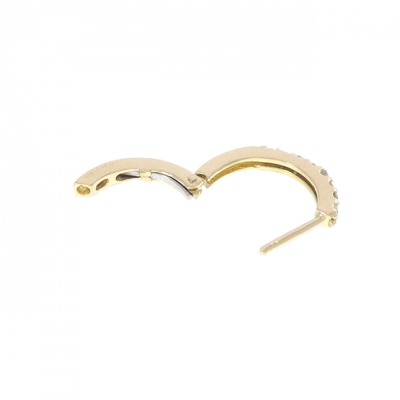K18YG ダイヤモンド ピアス 0.10CT 片耳