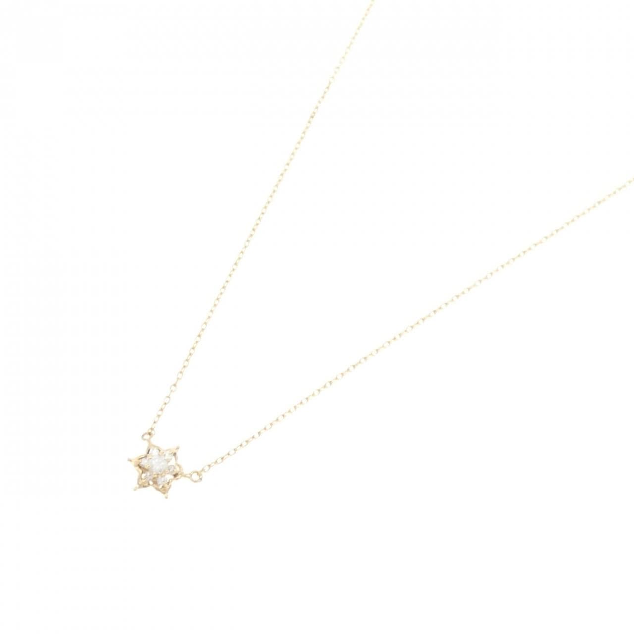 K18YG ダイヤモンド ネックレス 0.12CT