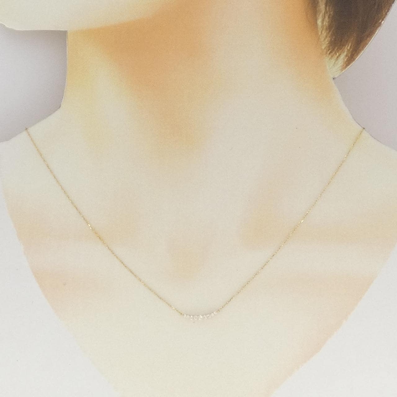 K18YG ダイヤモンド ネックレス 0.08CT