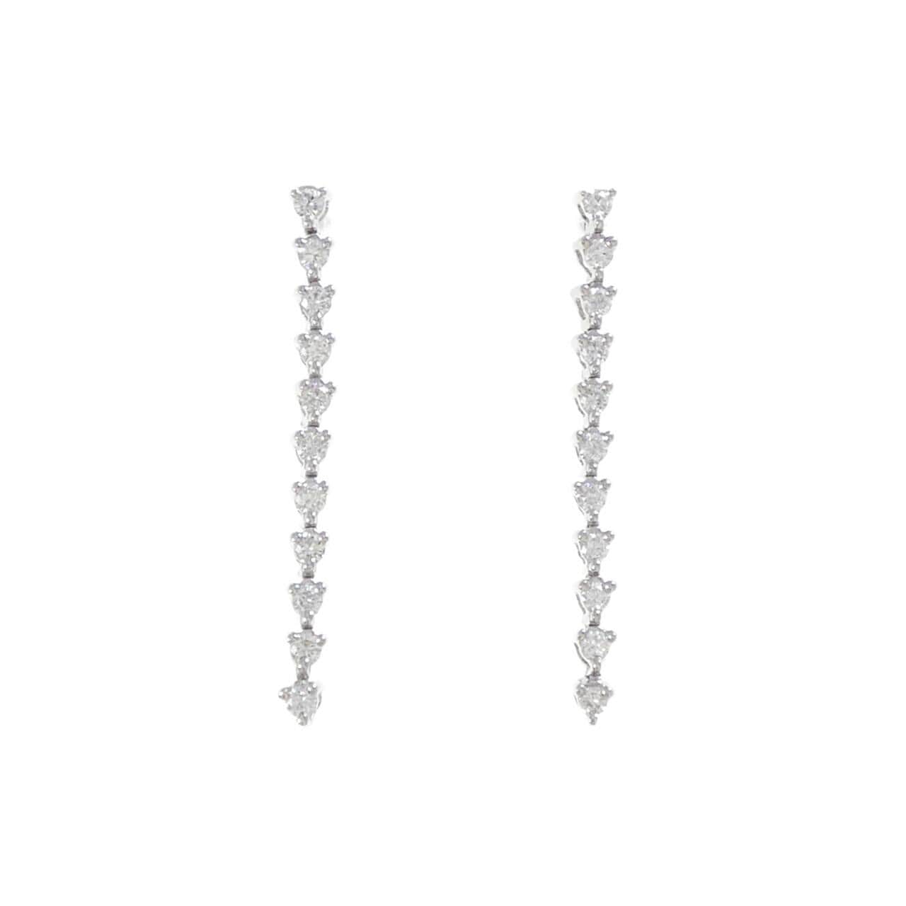 K18WG/750WG ダイヤモンド ピアス 0.45CT