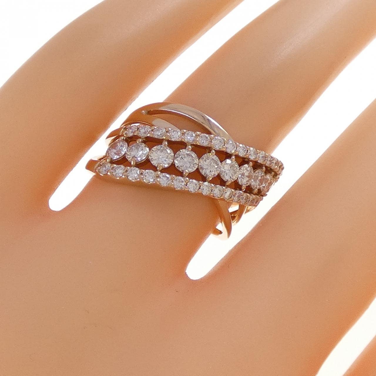 K18PG ダイヤモンド リング 0.70CT