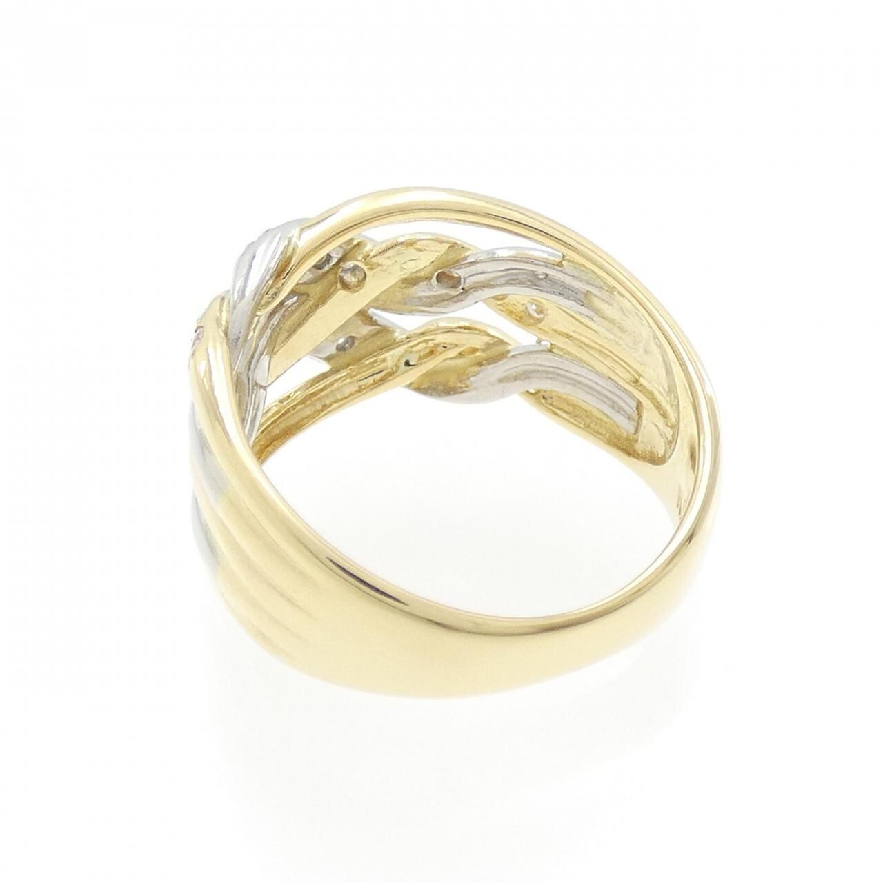 K18YG/PT ダイヤモンド リング 0.20CT