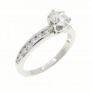 ティファニー ソリティア チャネルセッティング リング 0.48CT H VVS2 3EXT