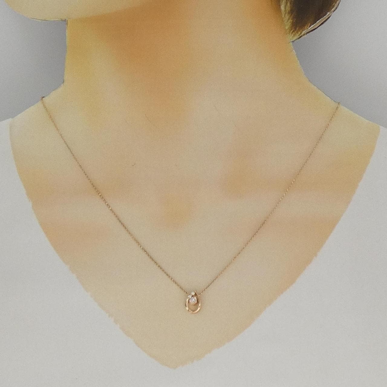 K10PG ダイヤモンド ネックレス 0.10CT