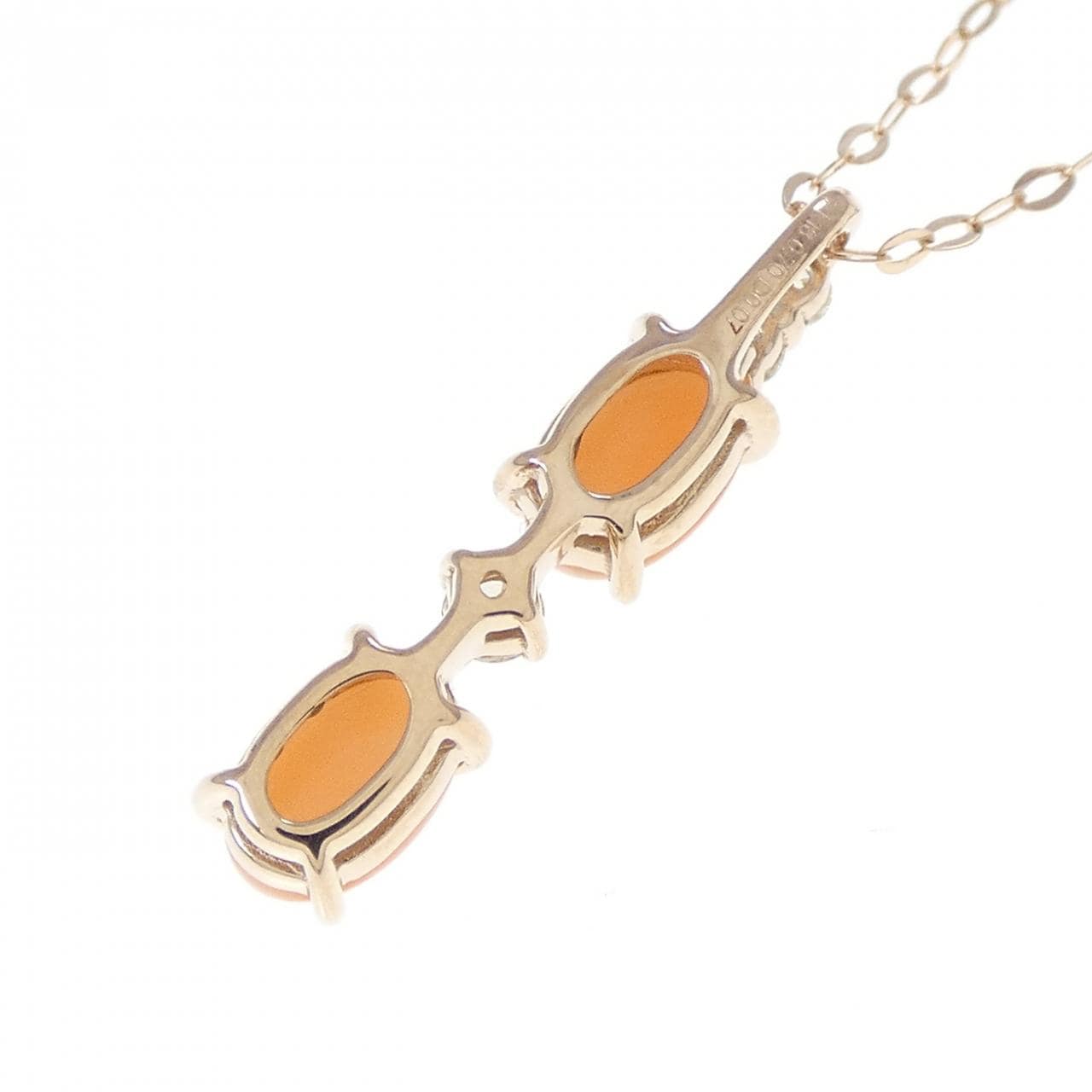 ジーエスティービー サンゴ ネックレス 0.70CT