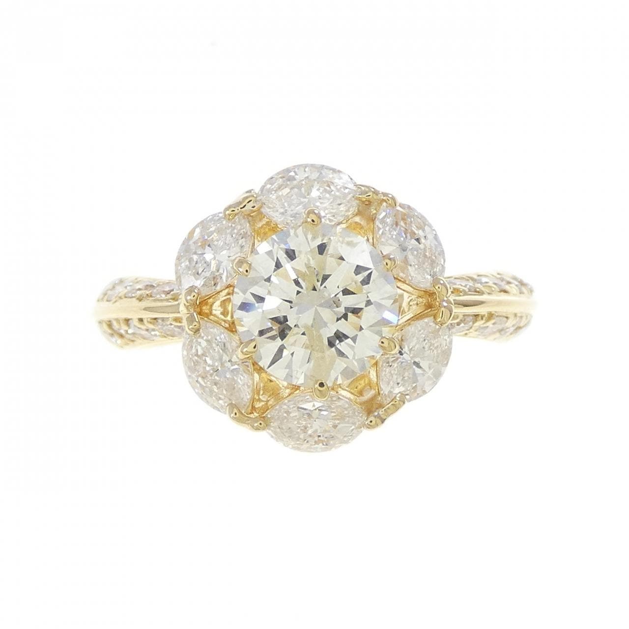 K18YG ダイヤモンド リング 1.081CT