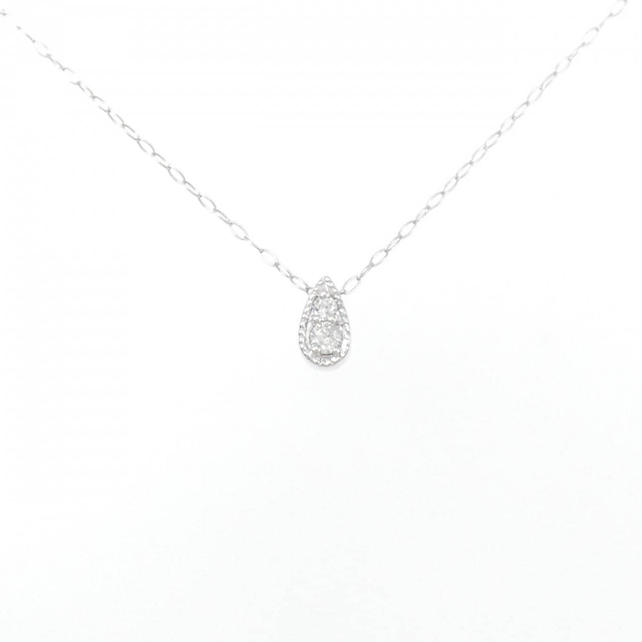 K18WG ダイヤモンド ネックレス 0.05CT