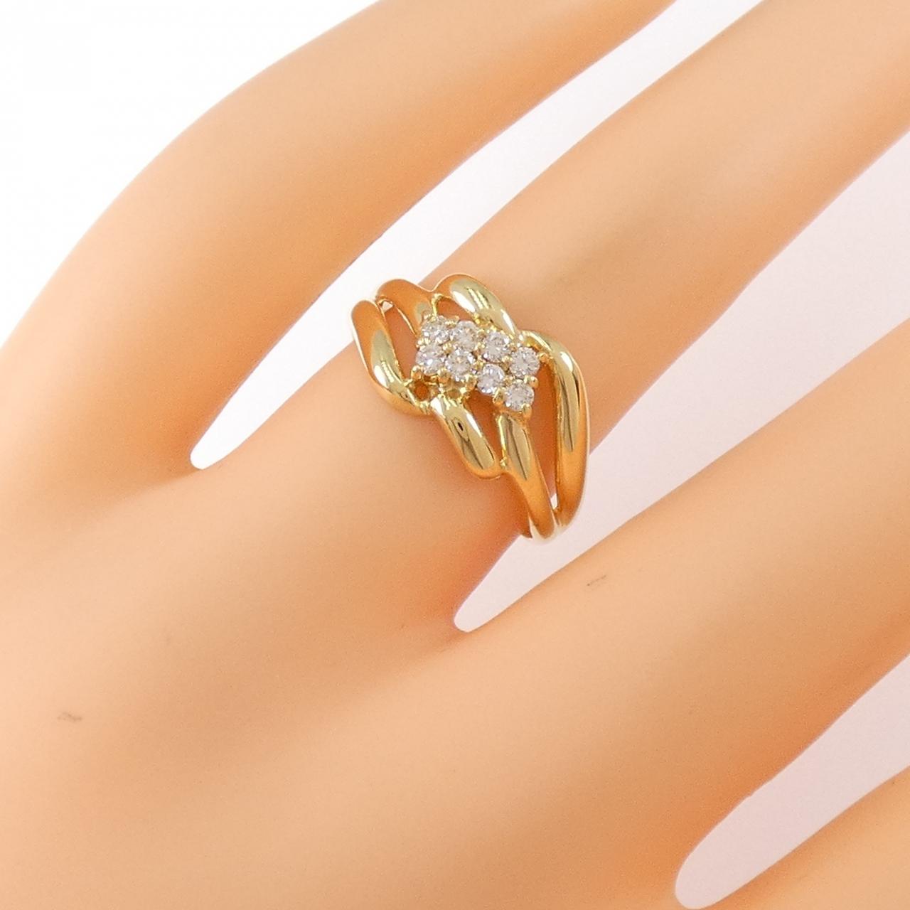 K18YG ダイヤモンド リング 0.18CT
