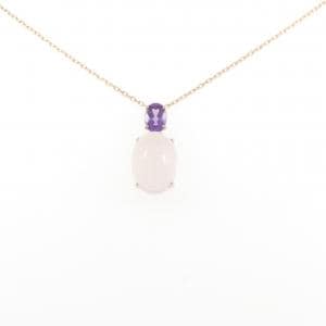 ジーエスティービー ローズクオーツ ネックレス 7.00CT