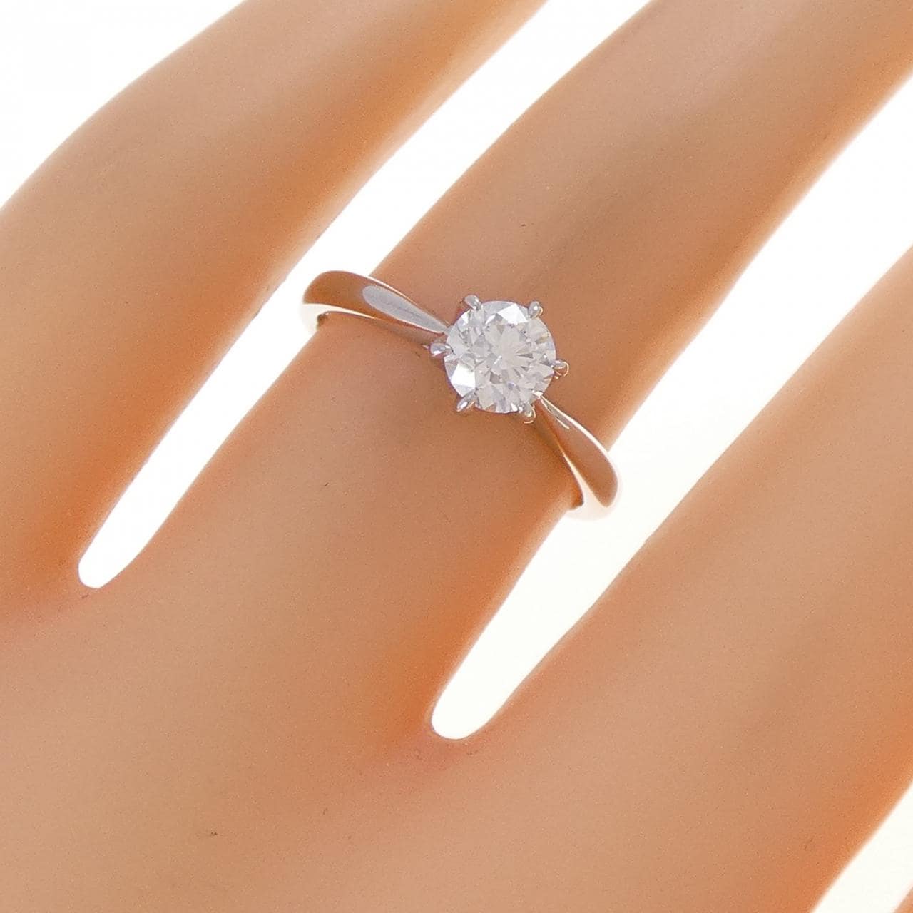 PT950 ダイヤモンド リング 0.46CT D IF 3EXT