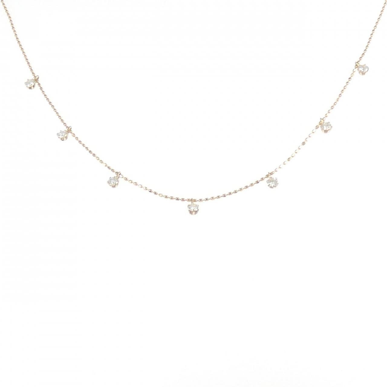 K18PG ダイヤモンド ネックレス 0.30CT