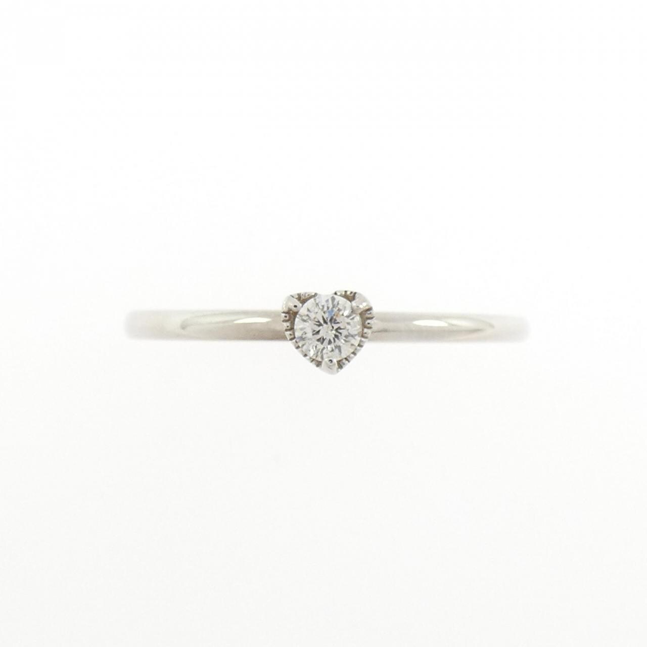 K18WG ハート ダイヤモンド リング 0.07CT