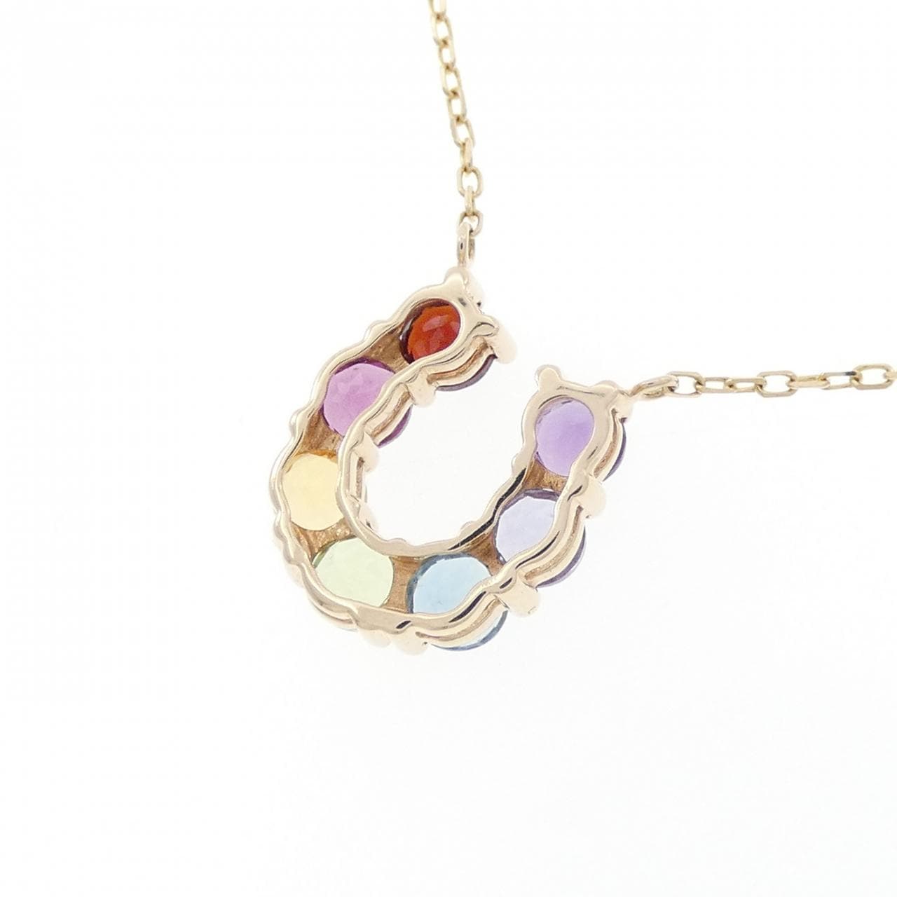 K10YG カラーストーン ネックレス