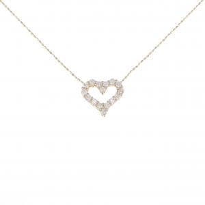 K18PG ハート ダイヤモンド ネックレス 0.50CT