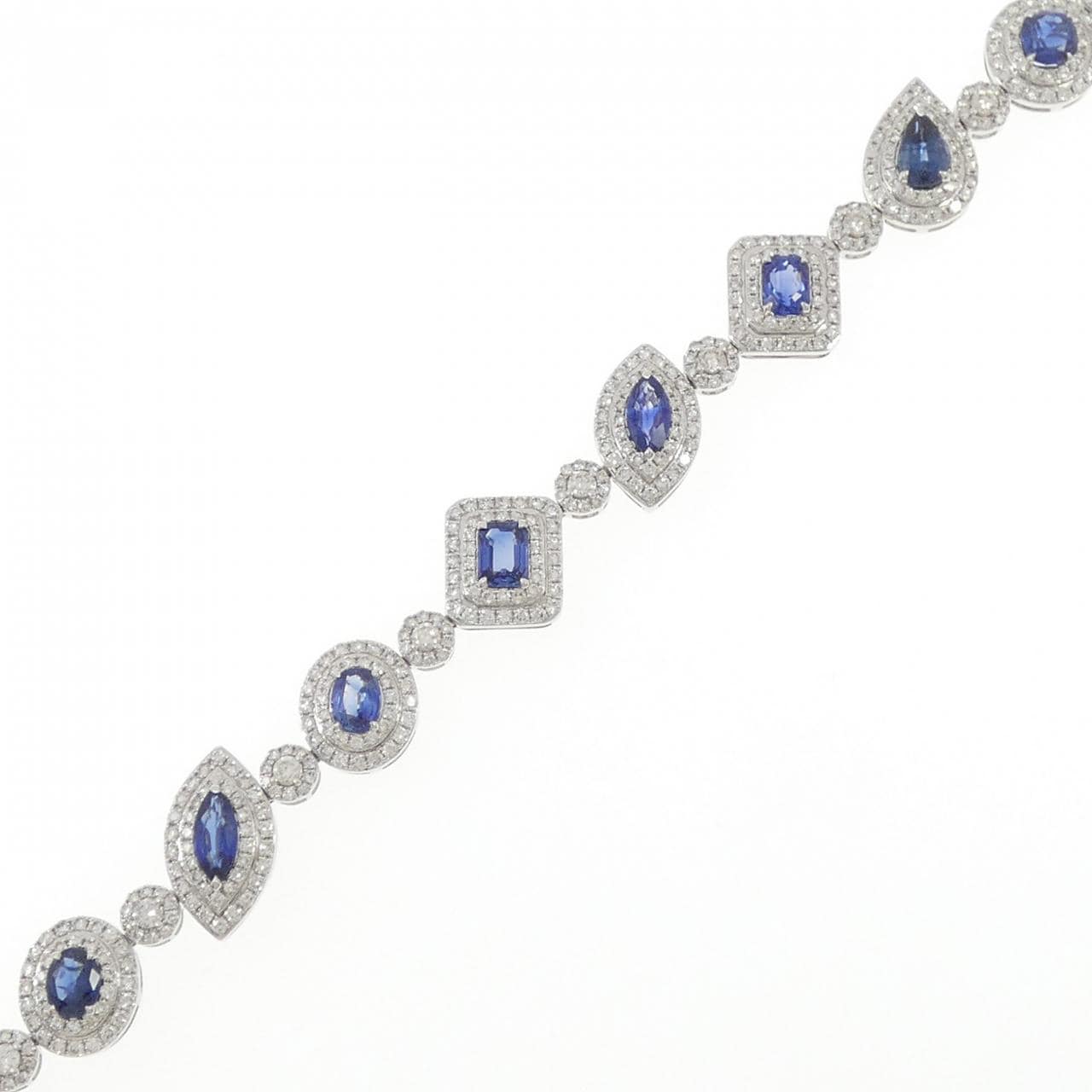 K18WG サファイヤ ブレスレット 8.07CT