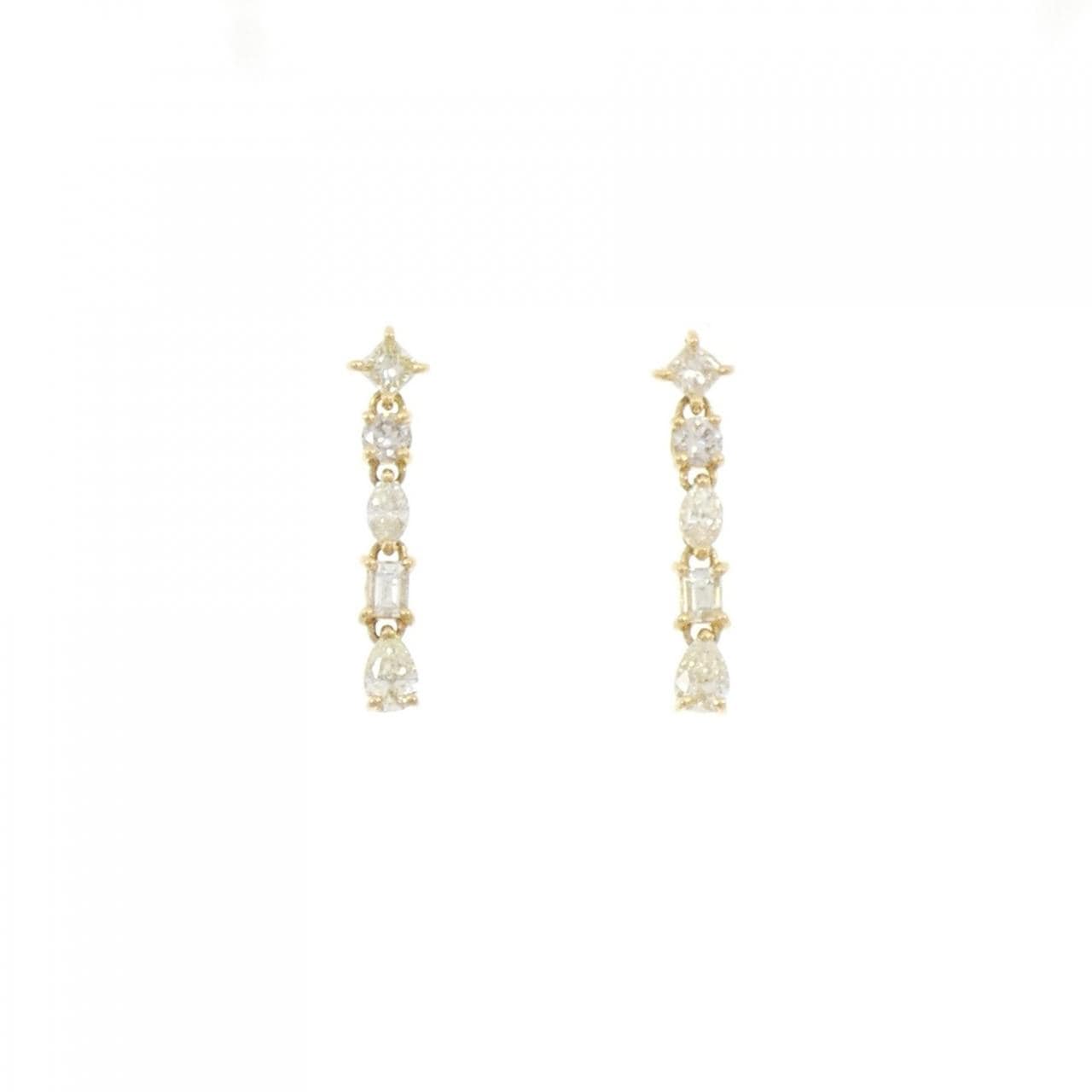 【新品】K18YG ダイヤモンド ピアス 0.70CT