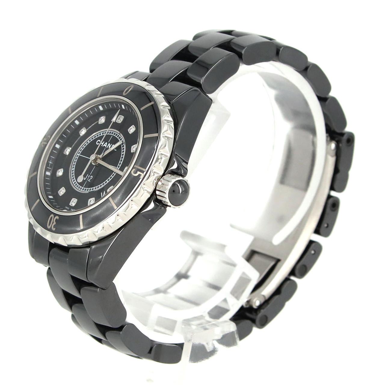 シャネル J12 33mmセラミック･12P H1625 セラミック クォーツ