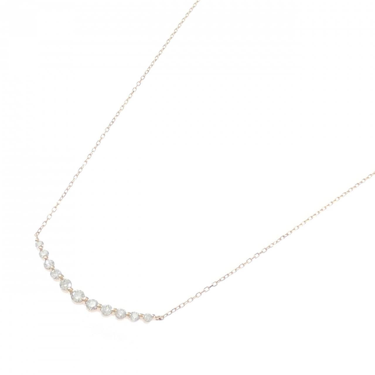 K18PG ダイヤモンド ネックレス 0.50CT