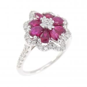 750WG ルビー リング 1.29CT