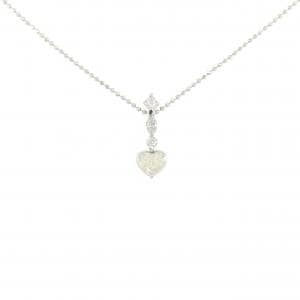 PT900/PT850 ハート ダイヤモンド ネックレス 0.34CT