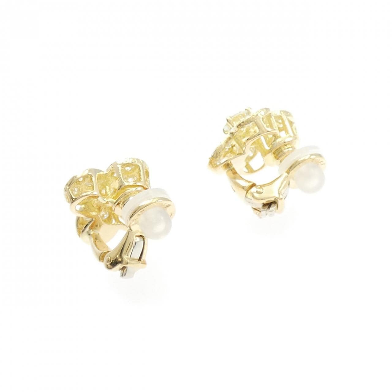 【ヴィンテージ】ヴァンクリーフ&アーペル トレフル イヤリング 1.38CT