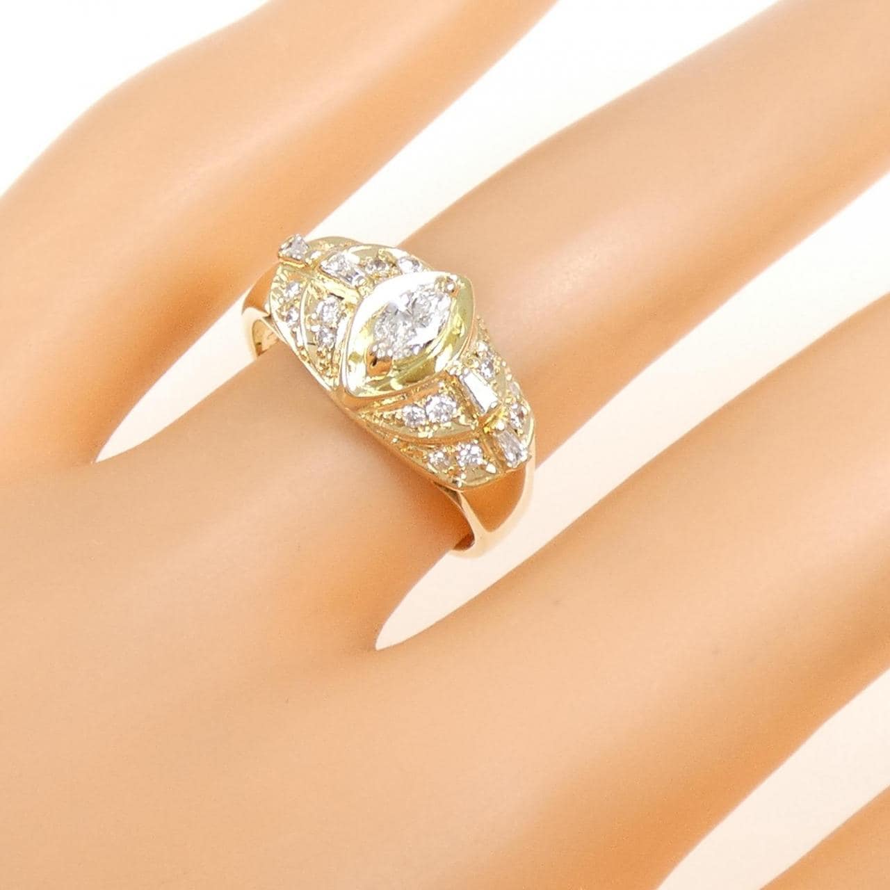 K18YG ダイヤモンド リング 0.16CT