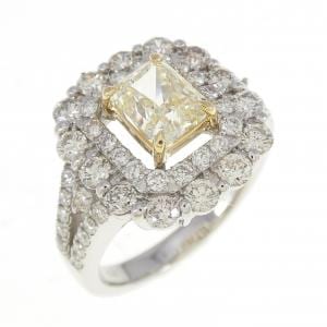 PT/K18YG Diamond Ring 1.020CT VLY VS1 Fancy Cut
