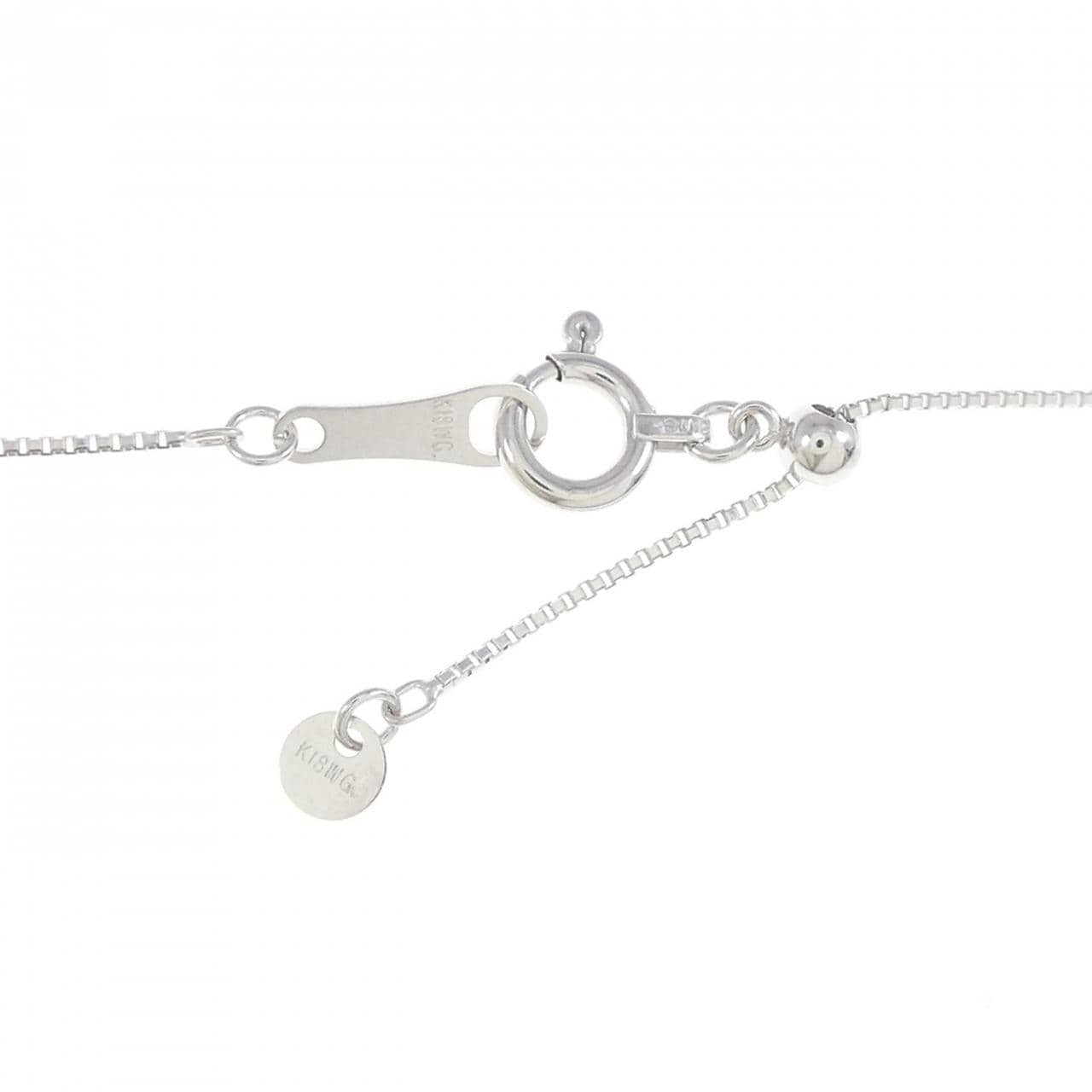 K18WG moon Diamond necklace