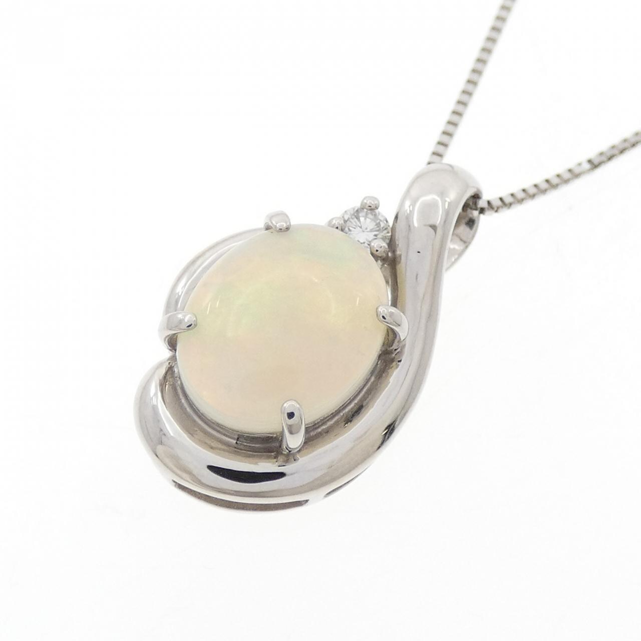 PT900/PT850 オパール ネックレス 1.41CT