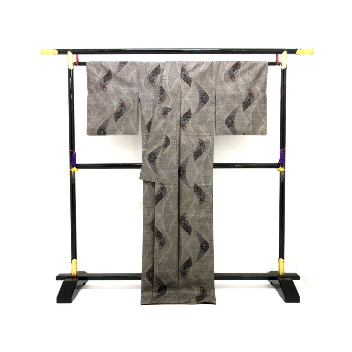 紬　九マルキ　身幅Ｌ寸【大島紬】