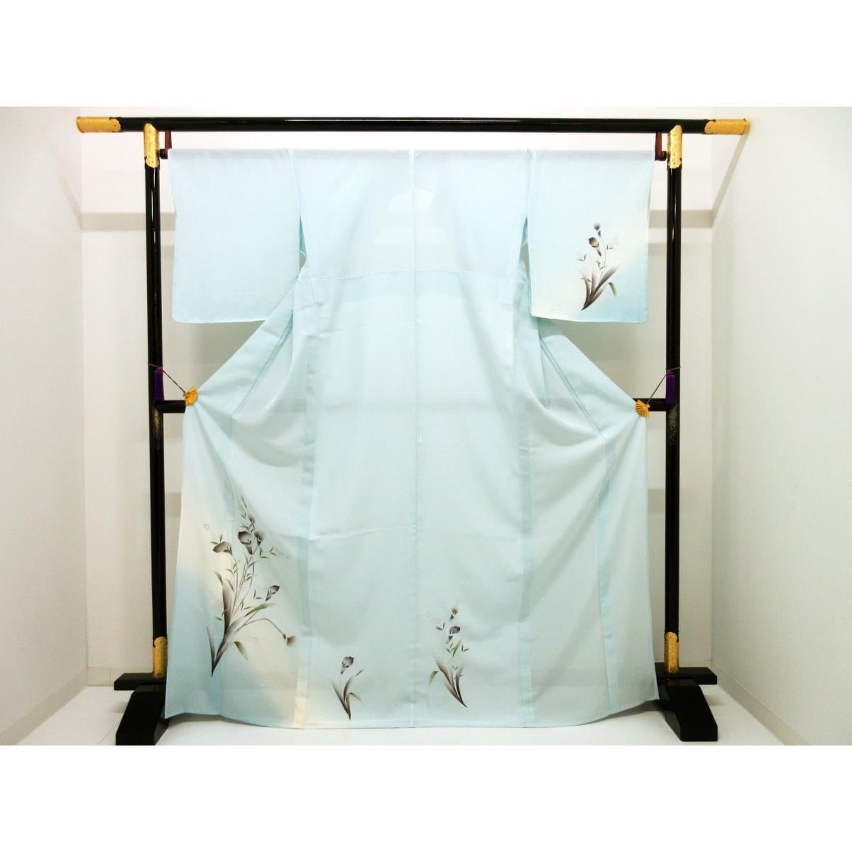 【新品】単衣　駒絽訪問着　金彩友禅ボカシ染