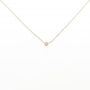 K10YG ソリティア ダイヤモンド ネックレス 0.05CT