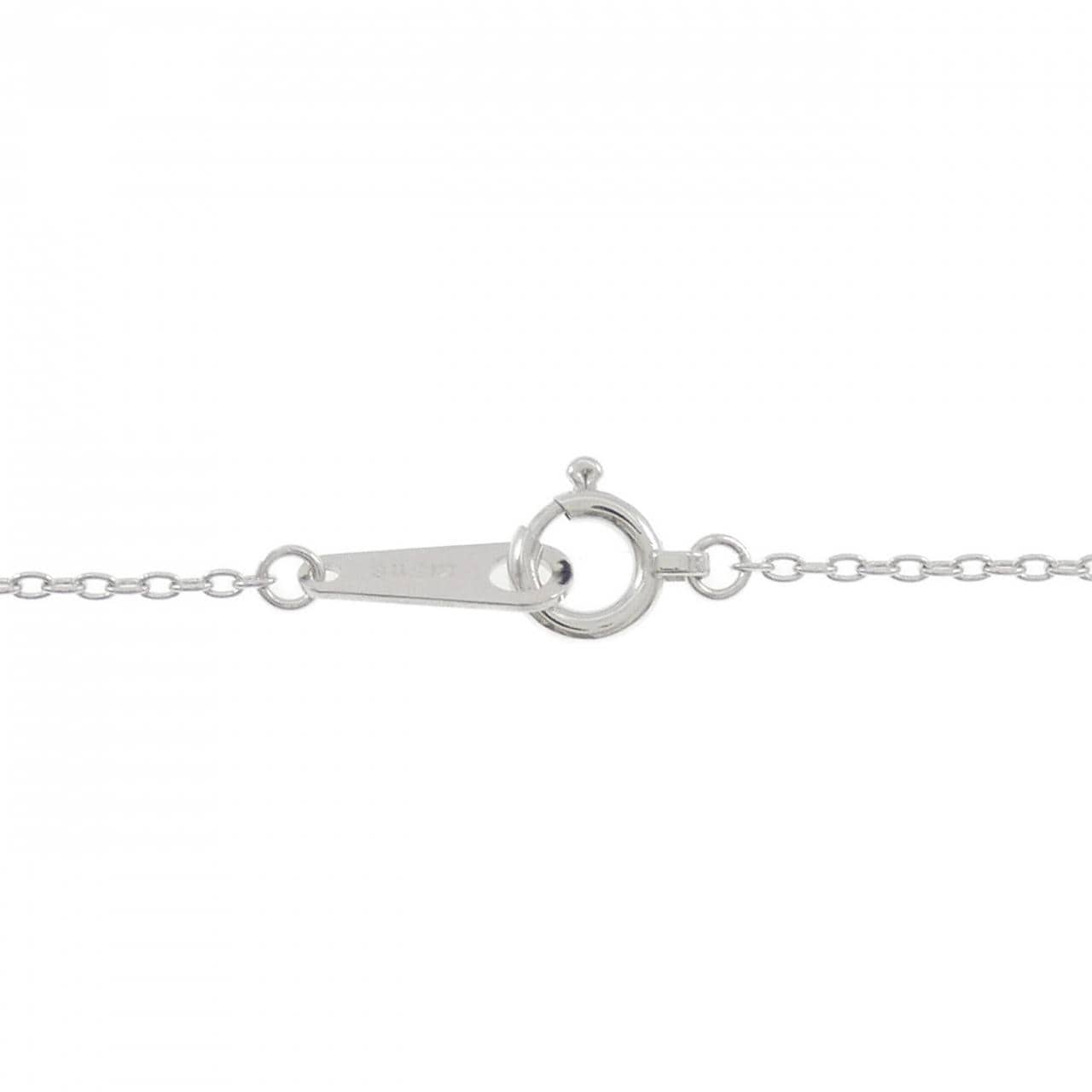 K18WG イニシャルR ダイヤモンド ネックレス 0.30CT