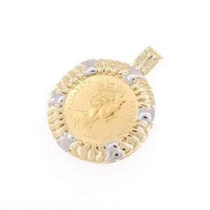 K18YG/PT900(枠) ダイヤモンド コイン 0.03CT