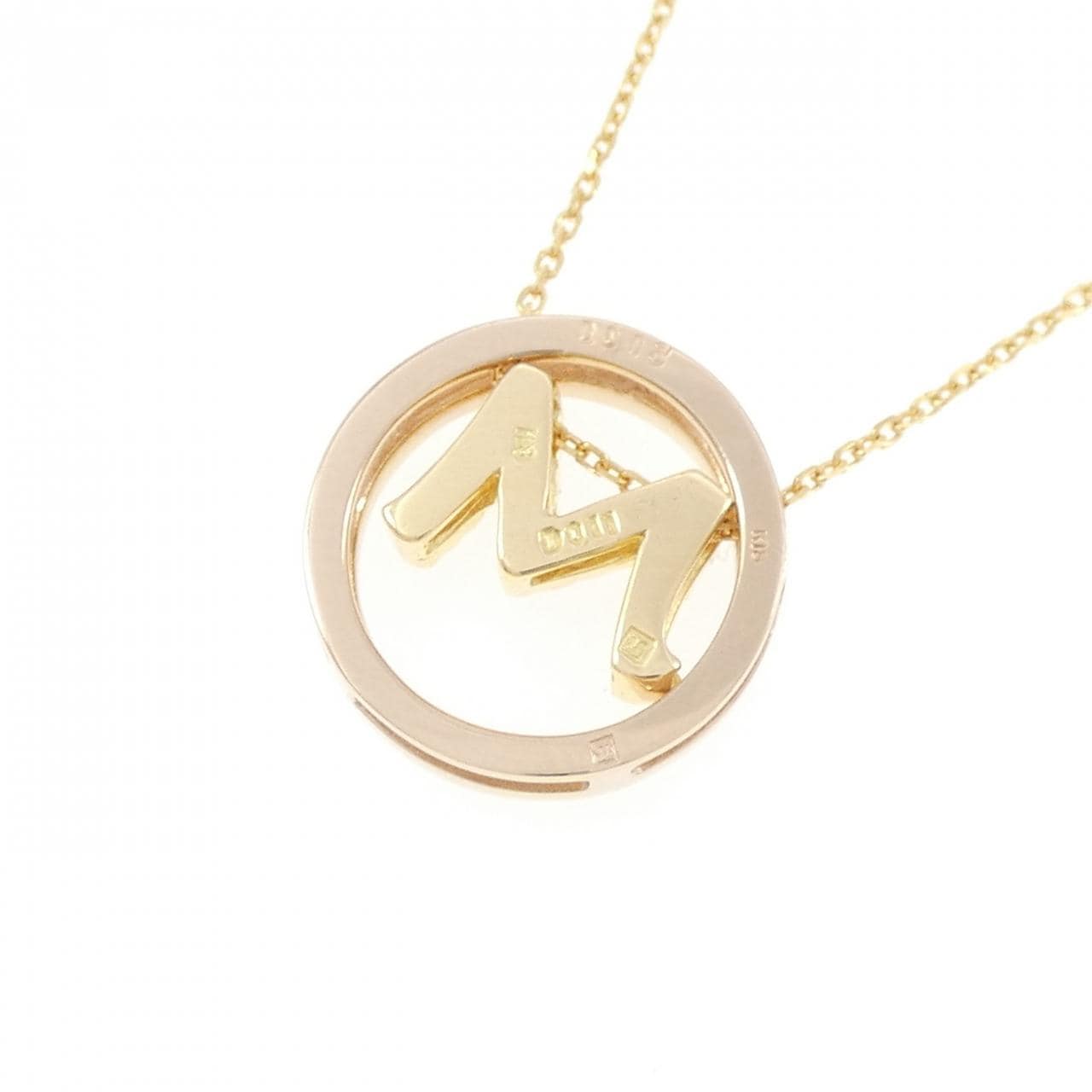 K18YG/K18PG ダイヤモンド ネックレス 0.11CT