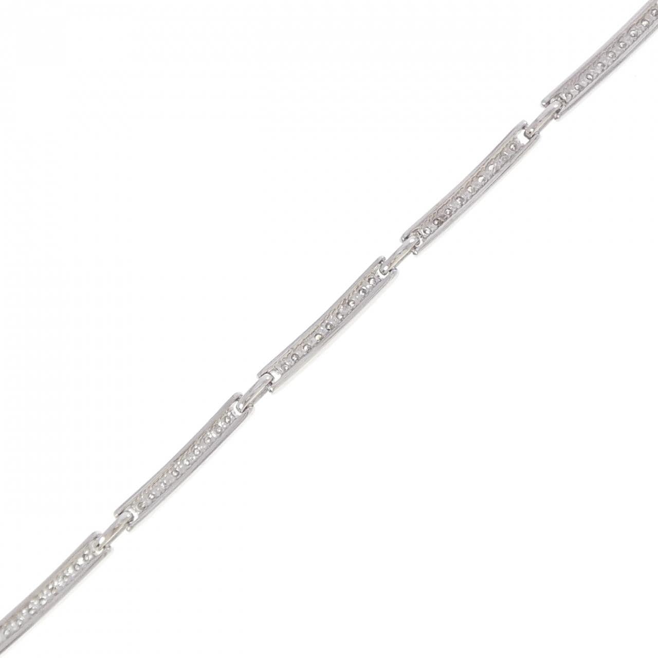 K18WG ダイヤモンド ブレスレット 1.06CT