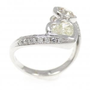 K18WG ハート ダイヤモンド リング 1.092CT