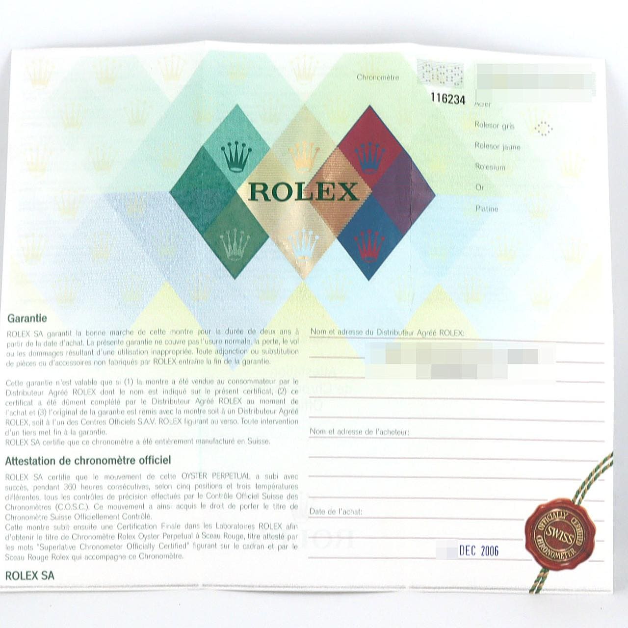 ロレックス デイトジャスト 116234 SSxWG 自動巻 D番