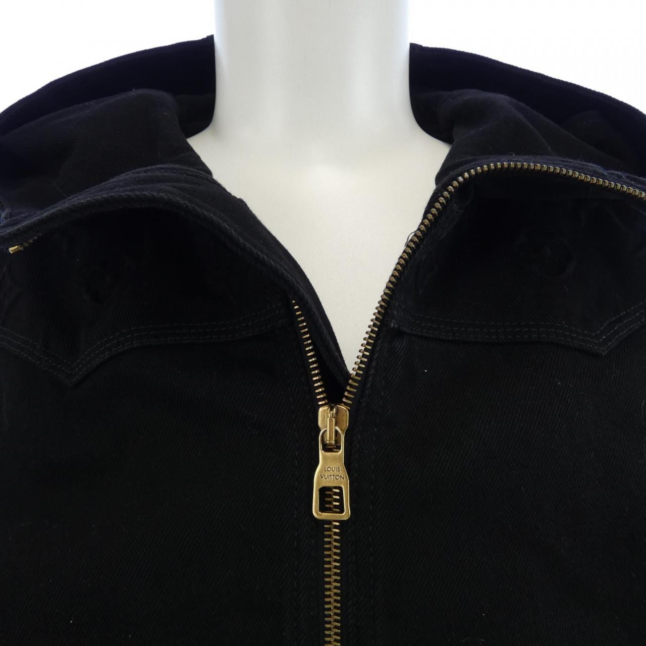 ルイヴィトン LOUIS VUITTON モノグラムディテールフーデッドデニムジャケット HNA10WOK4 デニムジャケット