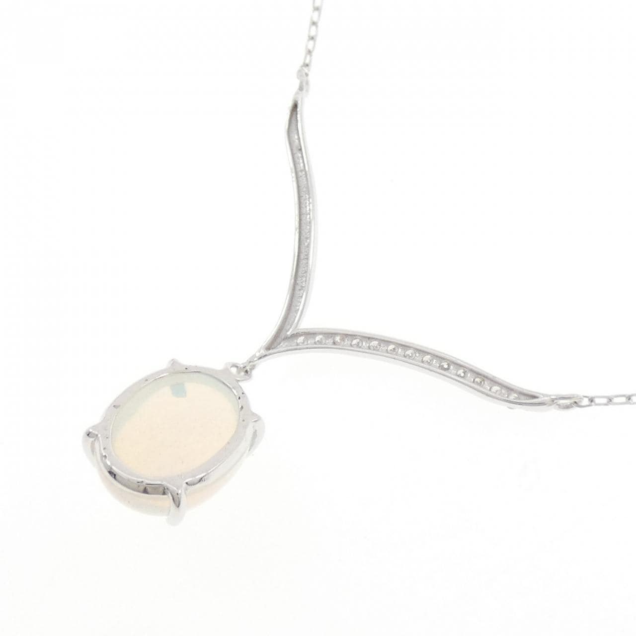 K18WG オパール ネックレス 1.88CT