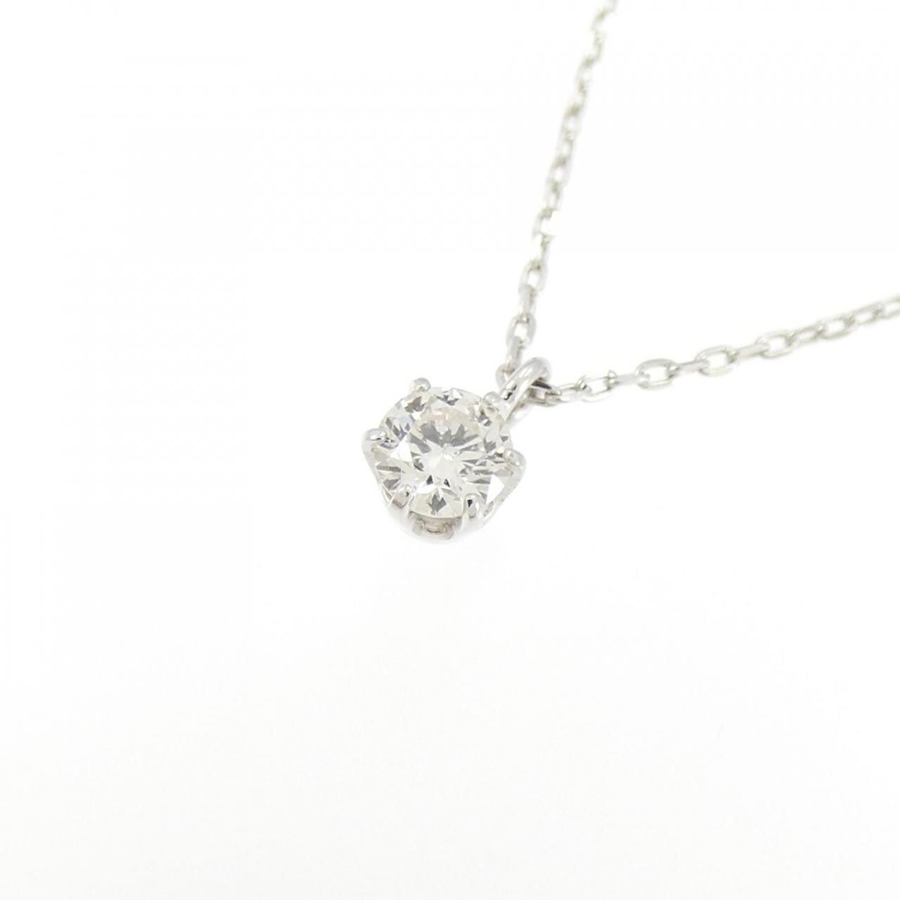 コメ兵｜K18WG ソリティア ダイヤモンド ネックレス 0.10CT ...