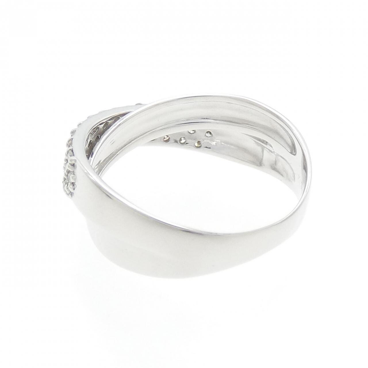 K18WG パヴェ ダイヤモンド リング 0.30CT