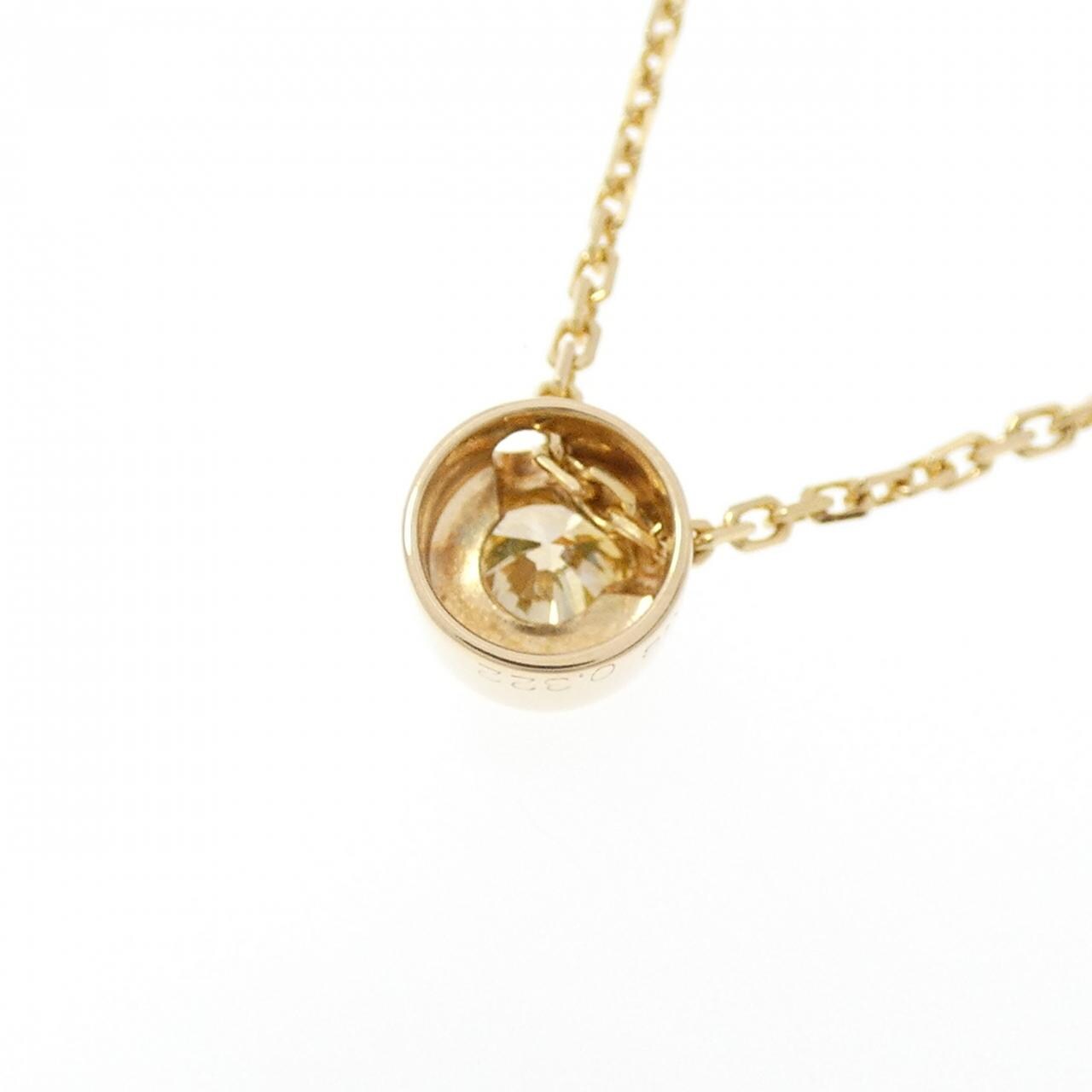 K18YG ソリティア ダイヤモンド ネックレス 0.322CT