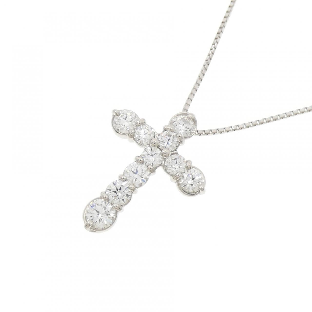 PT900/PT850 クロス ダイヤモンド ネックレス 1.02CT