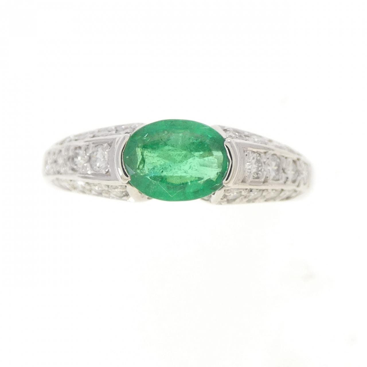 PT900 エメラルド リング 0.70CT