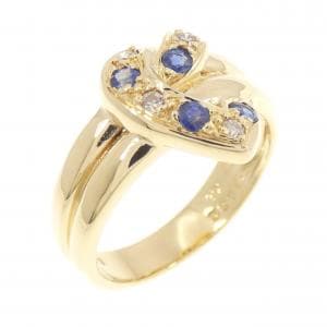 K18YG サファイヤ リング 0.32CT