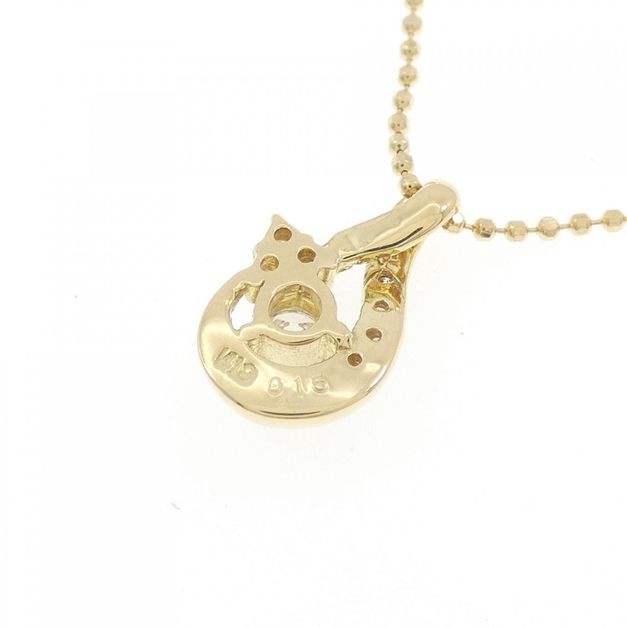 K18YG/750YG ダイヤモンド ネックレス 0.15CT