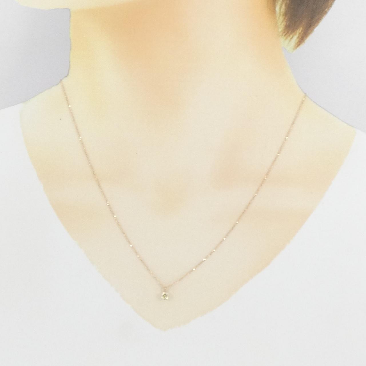 K18PG ソリティア ダイヤモンド ネックレス 0.2CT
