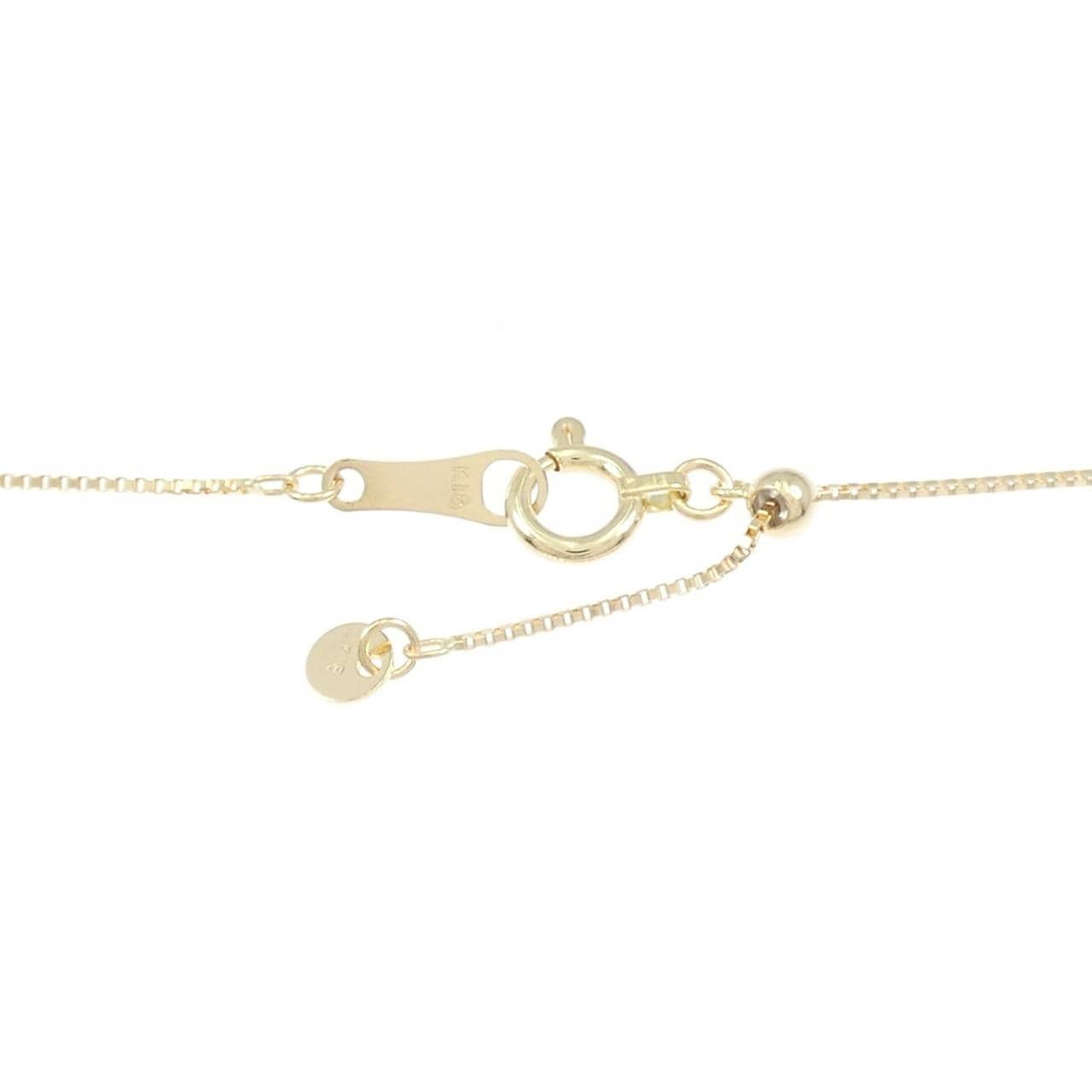 K18YG スター グリーンガーネット ネックレス 0.12CT