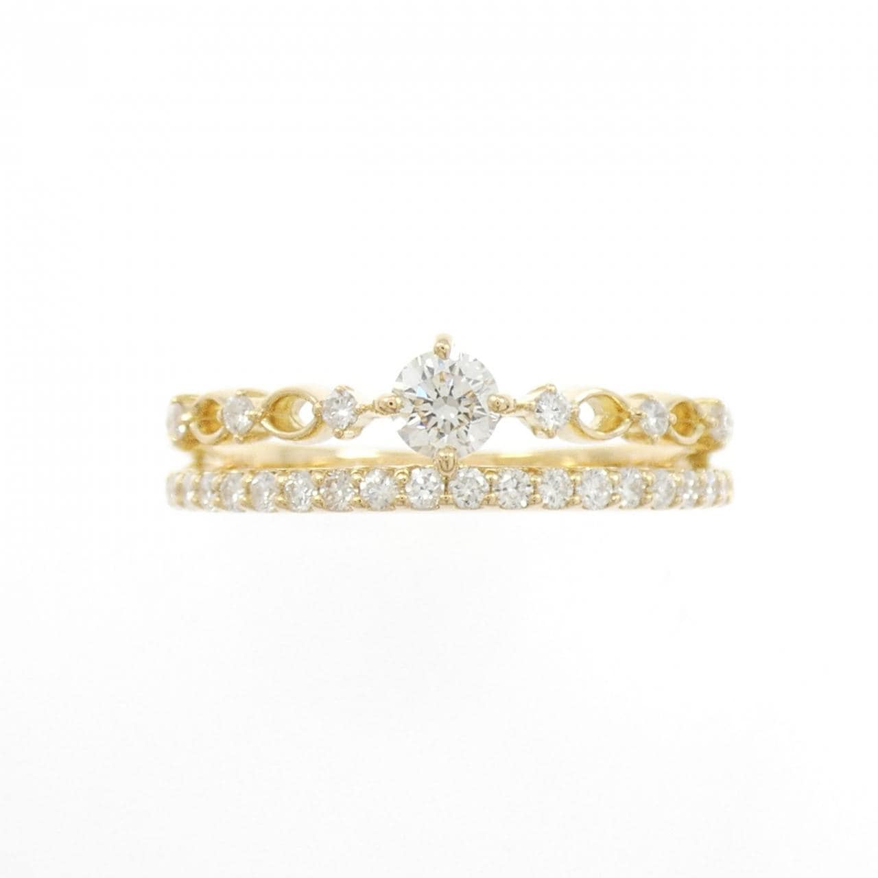 【リメイク】K18YG ダイヤモンド リング 0.40CT